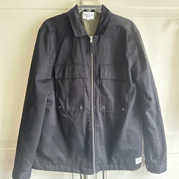Five Four Los Angeles Mens Black‎ Jacket Coat Size Medium - Picture 1 of 9